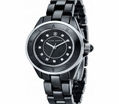 Klaus Kobec Ladies Luna Steel and Black Ceramic