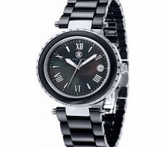 Klaus Kobec Ladies Venus Steel and Black Ceramic