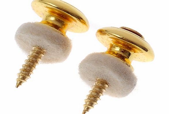 Kmise 2pcs High Quality Gold Mushrooms Head Guitar Strap Buttons Strap Locks Guitar Parts