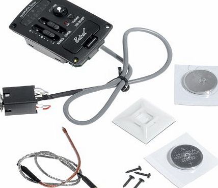 Kmise Belcat 2 Band Ukulele Equalizer EQ Chromatic Tuner Preamp Piezo Pickup for Acoustic Guitar UK-300T 1 Set