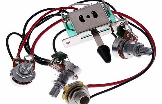 Kmise New High Quality Wiring Harness Prewired/5-way Switch/jack 500k Pots/for Fender Strat Guitar