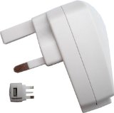 WHITE 5V MAINS USB 2.0 high technology travel adapter charger for Sony MP3 Players