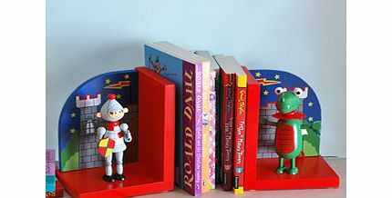 Knight and Dragon Wooden Child Bookends