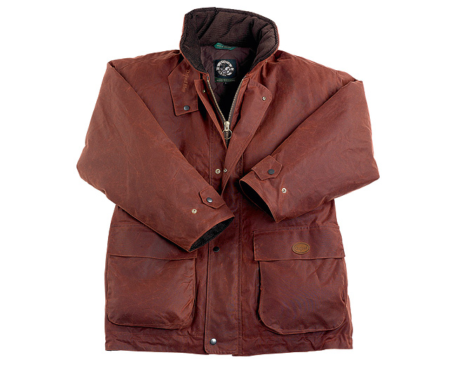 knightsbridge Men` Waxed Jacket - Chestnut - Extra Large (44 inch chest)