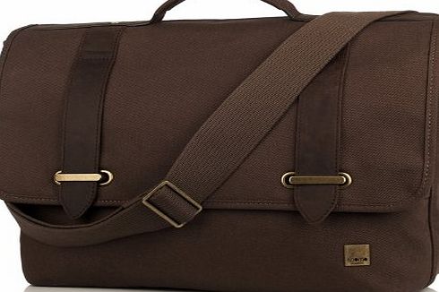 Knomo Bags Knomo Raleigh Leather Trim 15inch Laptop Brief Sand