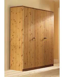 3-Door Wardrobe - Pine
