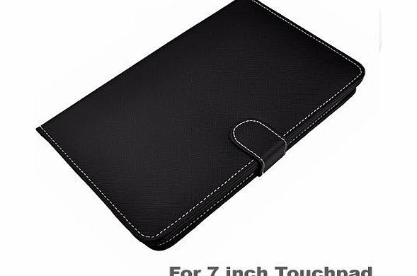 Kobwa TM) Univeral 7 Inch Tablet PC Android USB Black Keyboard PU Leather Carrying Case With Stand��Black��With Keyring
