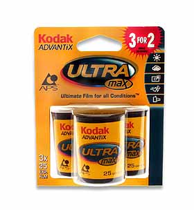 KODAK APS 400 ASA (Advantix) 25 exposures ~ 3 Pack