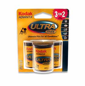 KODAK APS 400 ASA (Advantix) 40 exposures ~ 3 Pack