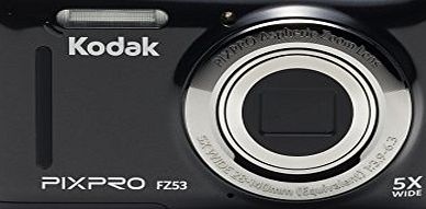 Kodak FZ53 Digital Camera - Black (16 MP, 5xZoom, 28 mm Wide, Li Ion