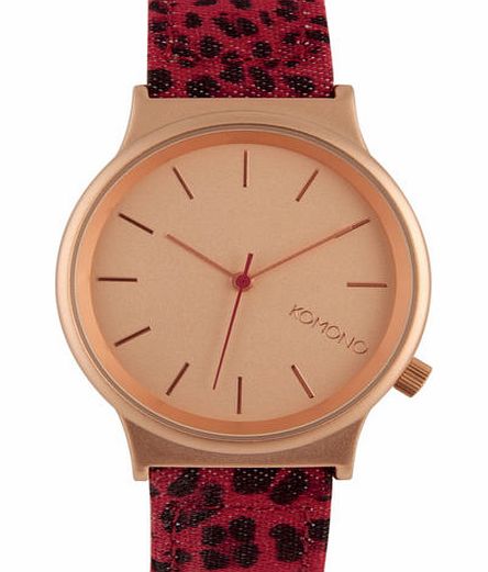 Komono Womens Komono Wizard Print Series Watch - Red