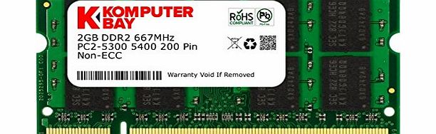 Komputerbay 2GB DDR2-667 (PC2-5300) RAM Memory Upgrade for the Panasonic Toughbook 30 Series CF30 (CF-30F5S64AM) (Genuine Komputerbay Brand)