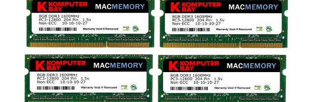 Komputerbay 32GB (4x 8GB) 204-Pin 1600MHz PC3-12800 SODIMM Laptop Memory