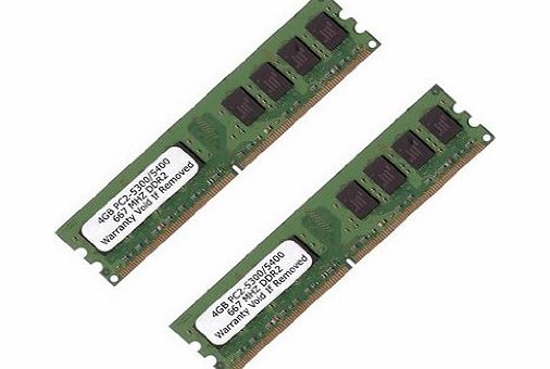 Komputerbay 8GB (2x4GB) DDR2 667MHz PC2-5300 PC2-5400 DDR2 667 (240 PIN) DIMM Desktop Memory
