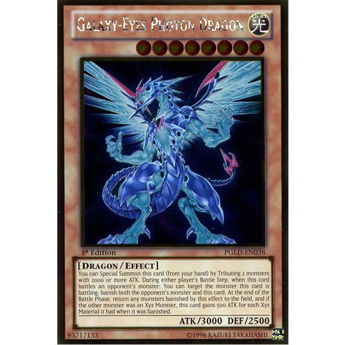 Konami YuGiOh : PGLD-EN038 1st Ed Galaxy-Eyes Photon Dragon Gold Rare Card - ( Premium Gold Series Yu-Gi-Oh! Single Card )