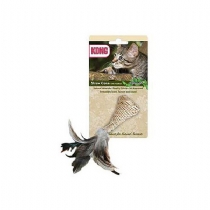 Kong Natural Kong Cat Natural Straw Ball With Feathers Single