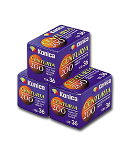 Centuria 200 Film 36 Exposure - Pack of 3