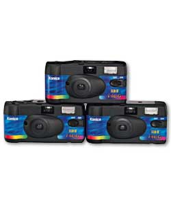 Konica Neo 3 Pack Single Use Flash Camera