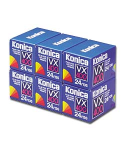 Konica VX400 Film 24 Exposure 6 Pack