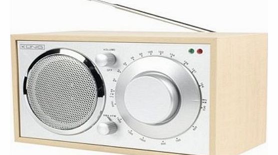 Konig 220x125x135mm AM FM Retro Design Table Radio - Maple