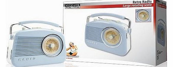 30s 40s 50s Retro Table Radio - Baby Blue
