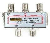 4 WAY F SPLITTER FOR CABLE TV