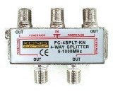 4 WAY F SPLITTER FOR CABLE TV