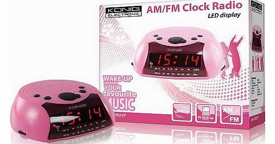 Konig AM/FM Radio Alarm Clock