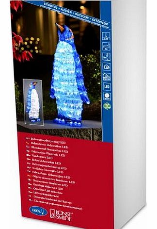 Extra Large 63cm PENGUIN with 160 LEDs - 3D Christmas decoration, indoor/outdoor - 6118-203
