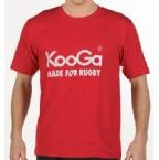 Kooga Mens Largo Logo T-Shirt Red/Grey