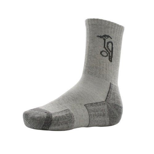 Kookaburra Cricket Air Tech Sock - Grey, Large (8-13)