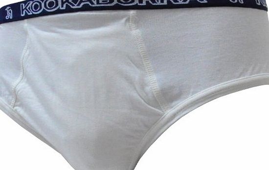 Kookaburra Kids Cricket Jock Brief - Neutral/Blue Waistband, Boys