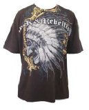 Kookaburra Rock n Rebellion - Indian Skull Mens Tshirt -Extra Large (Mens 42`- 44`)