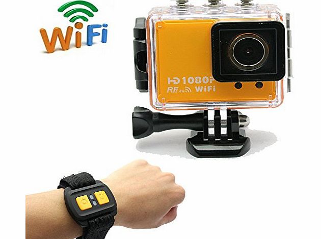 Sports Camera, Kool(TM) WIFI Sports Camcorder, Underwater Waterproof Camera, [Comparable to GoPro Hero] Bicycle Helmet Cam, Car DVR Recorder 5MP HD 1080P Wide-Angle Lens + 2.4G Wireless Waterproof Wat