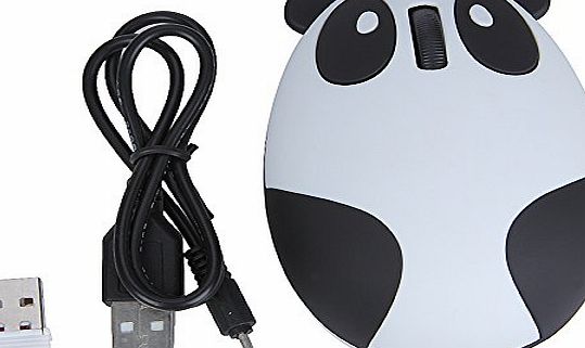 Koolertron 2.4GHz Wireless Optical Panda Computer Mouse for Children Present Compatible with Windows/2000/2003/XP/Vista/Win7/Linux/Android(2.1, 2.2, 2.3, 4.0)/Mac (Blackamp;White)