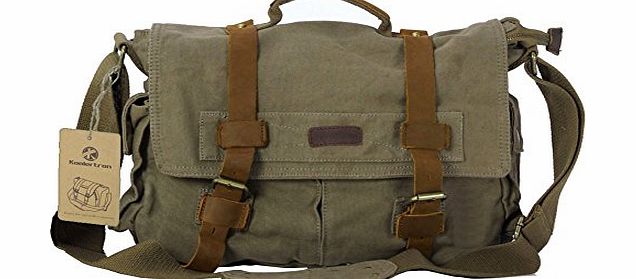 Koolertron Cross Body Retro Messenger Bag Canvas Shoulder School Travel DSLR Camera Bag