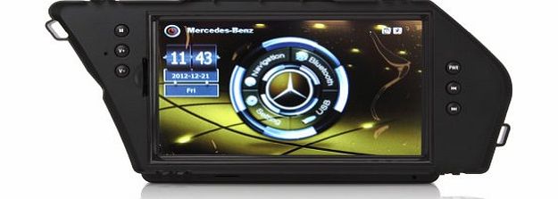Upgrade In Dash Multimedia GPS Navigation System For 2010 2011 2012 Mercedes-Benz GLK-Class GLK-Class GLK 300 Multimedia Car DVD Player w/ Touchscreen Monitor GPS USB Bluetooth Music Suppor