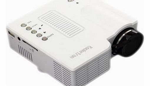 Koolertron White Multimedia LED LCD Portable Projector Compatible with Smart Phone for iPhone 4/4s,iPad,Samsung Galaxy I9300,N7000,I9100