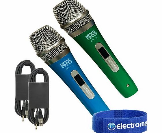Koolsound Kool Sound Twin DJ PA Karaoke Microphone Package System   Lead