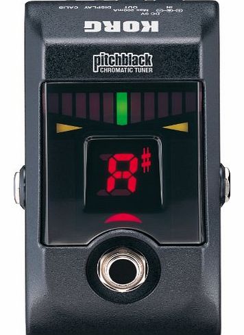 Korg PITCHBLACK Chromatic Guitar and Bass Pedal Tuner - Black