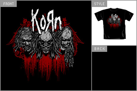 korn (Band Skullz) T-Shirt brv_19892022_P_D