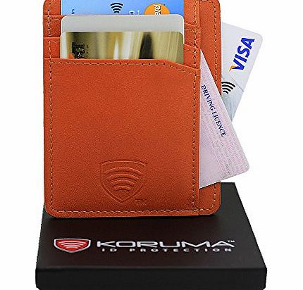 KORUMA RFID Blocking Executive Hand Made Genuine Leather Card Holder Wallet (O3)