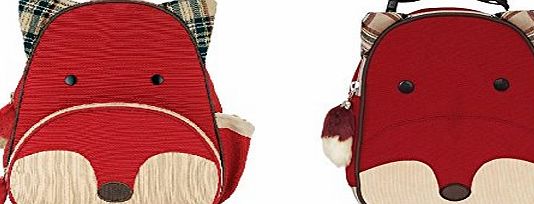 Kosee Fox Kids Backpack amp; Lunch Tote featuring Comfortable Shoulder Straps