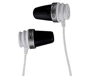 KOSS Stereophones - Spark Plug - White and Black Finish