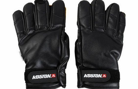 Slide Gloves Longboard Gloves Black PU - Skateboard Gloves - Slidegloves Slider Glove Set with Reflector Security System, gr�sse:M