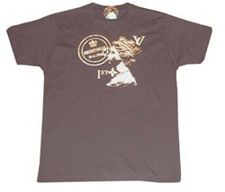 Kounterfeit Queen Elizabeth II gold print slim fit t-shirt