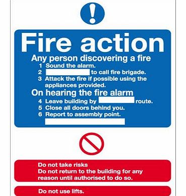KPCM Display Fire Safety Sign - Fire Action Notice