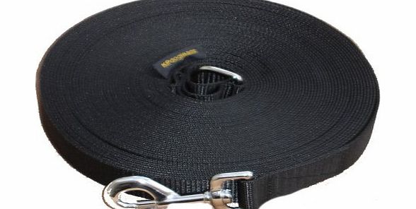 Kpdogleads Dog training lead 50 foot Medium Black