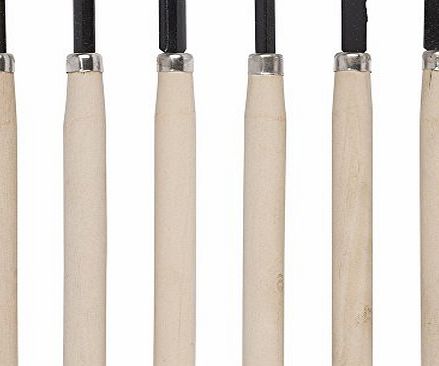 Kreator 6 Piece Mini Wood Chisel Set Carving Hand Tool Turning Detailing for Art, Sculpture, DIY, Craft, Hobby, Model Building KRT461001