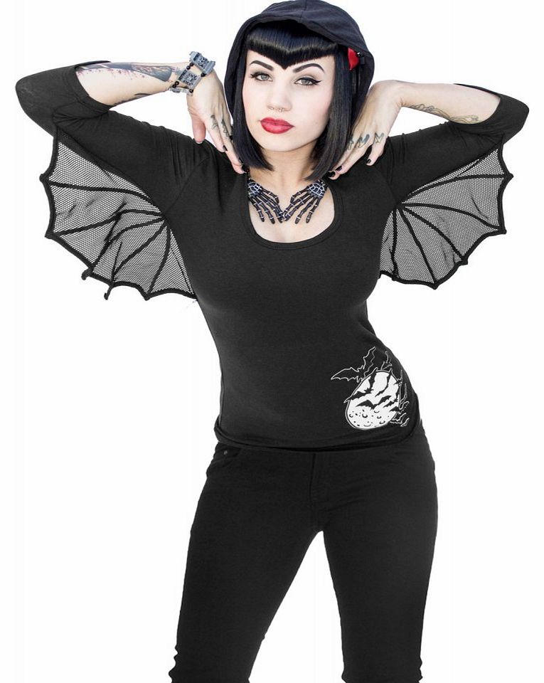 Bat Wing Hooded Tunic Top